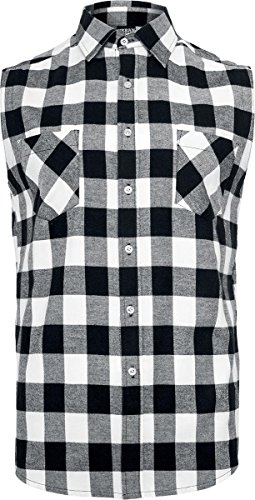 Chemise sans manches imprimé damier Chemise sans manches imprimé damier