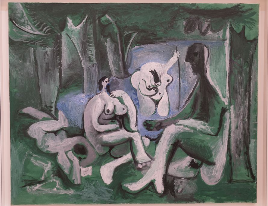 Picasso, Déjeuner sur L'herbe - Manet - Picasso - Mougins 12 juillet 1961- Huile sur toile - Esthétique Homme