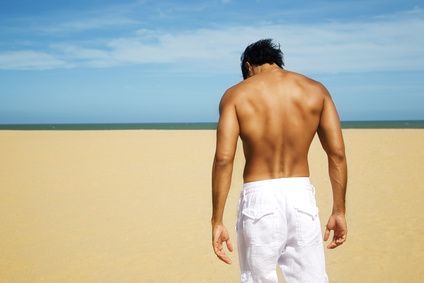 Young man on the beach