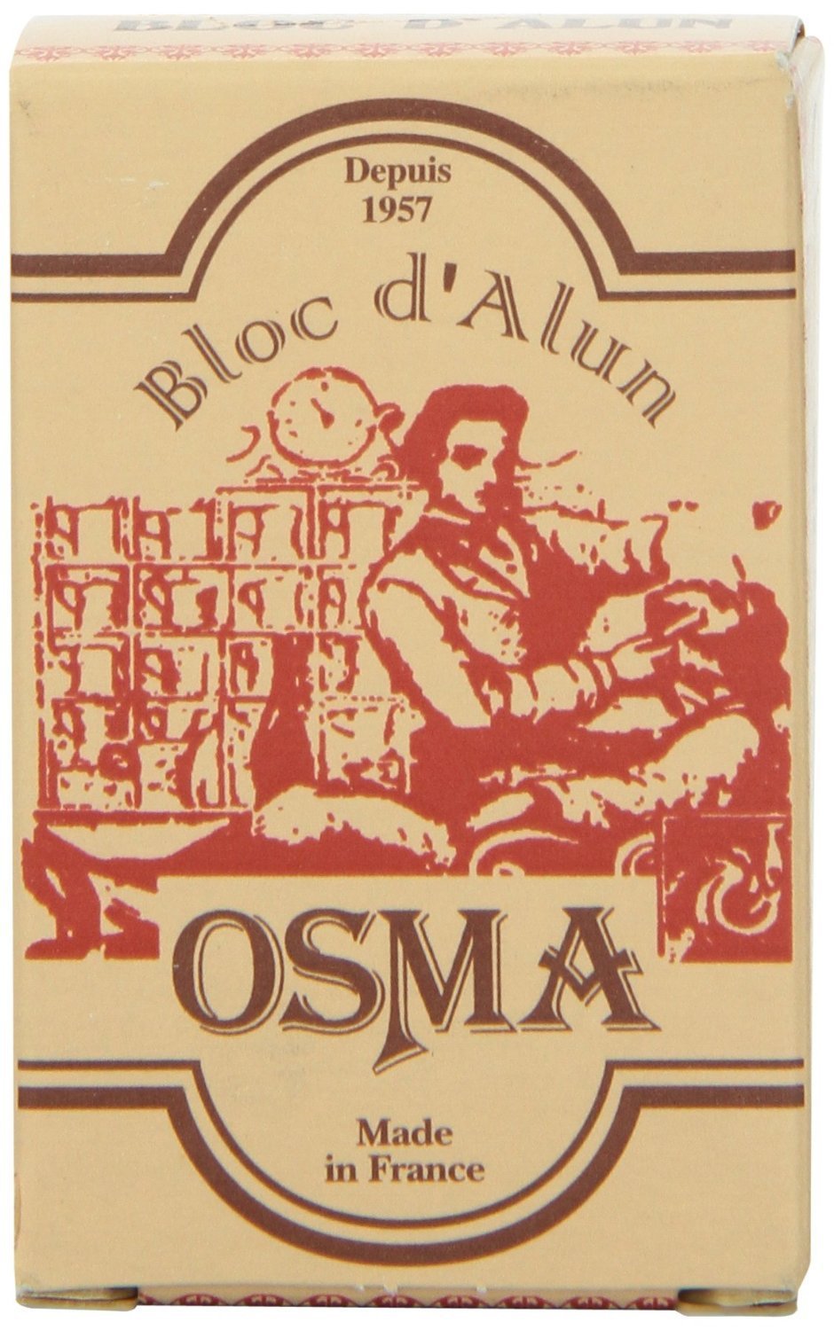 Osma Bloc d’Alun avant et après rasage