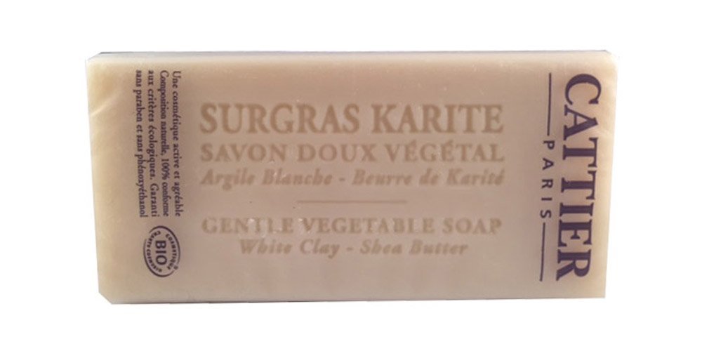 Cattier Savon Doux Végétal Surgras Karité Peaux Sèches 150g