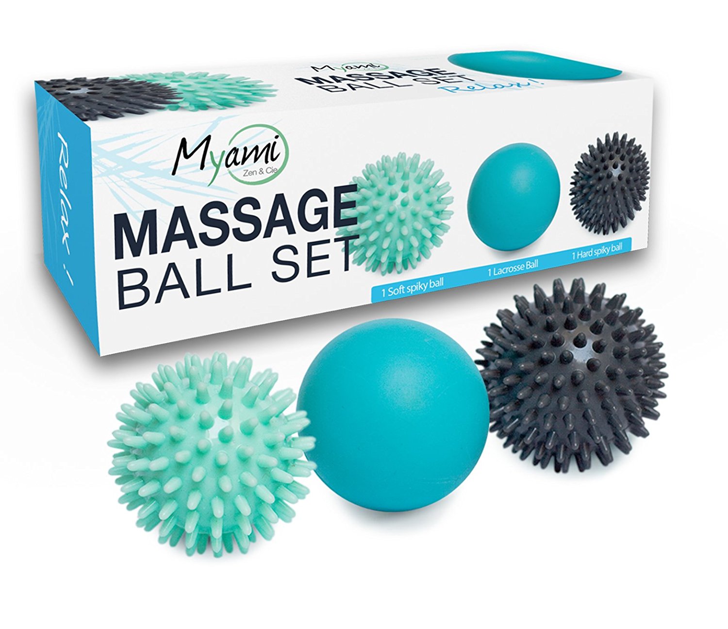 RELAX ! Set unique de 3 balles de massage différentes – Élimine les tensions et le stress Idéal pour masser les pieds, dos, épaules, bras… RELAX ! Set unique de 3 balles de massage différentes – Élimine les tensions et le stress Idéal pour masser les pieds, dos, épaules, bras…