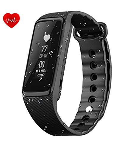 Tracker d’Activité OMorc Weloop Bracelet Connecté de Sport Cardiofréquencemètre Smart Bracelet d’Activité, Montre sport Podomètre Calories Sommeil – Bluetooth 4.0 Montre avec Écran OLED Etanche IP68 – Pour iPhone Android