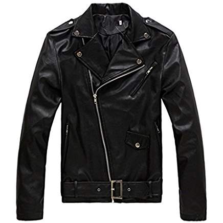 Blouson noir faux cuir