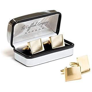 Boutons de manchette personnalisables plaqués argent ou or avec écrin chromé Boutons de manchette personnalisables plaqués argent ou or avec écrin chromé