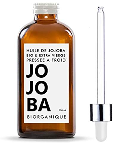 Huile de Jojoba 100% Bio, Pure, Naturelle et Pressée à froid – 100 ml – Soin pour Cheveux, Corps, Peau Huile de Jojoba 100% Bio, Pure, Naturelle et Pressée à froid – 100 ml – Soin pour Cheveux, Corps, Peau
